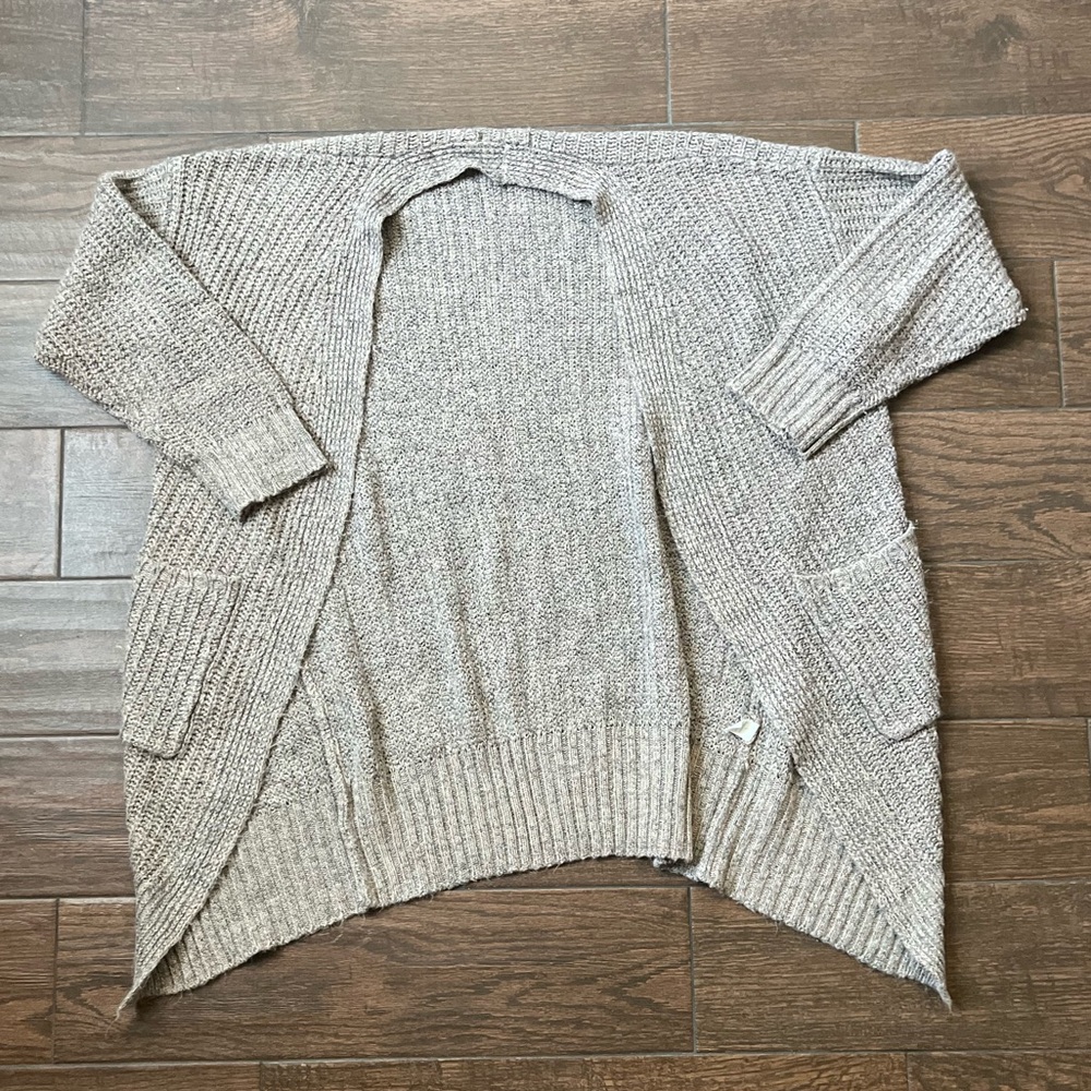 Open front long cardigan sweater
